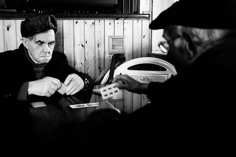 My students aren't this old (nor, fortunately, this dour-looking) but they like cards!