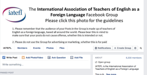 IATEFL Facebook group page