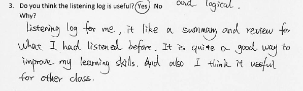 Listening log comments (2)