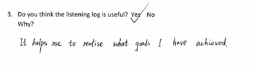 Listening log comments (4)