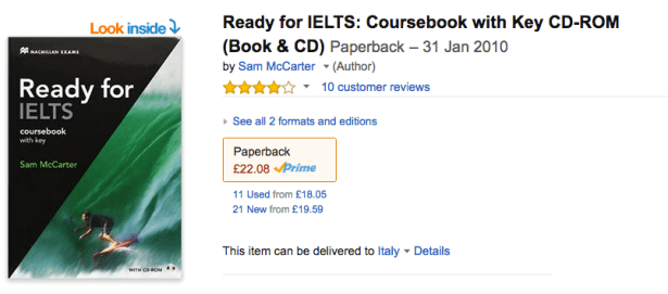 Screenshot from Amazon UK website