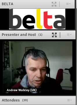 Andrew delivering an awesome webinar!