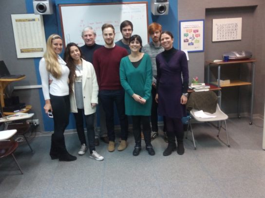 All of us ss and t together: Happy language learners, lucky to have such a good teacher! :)